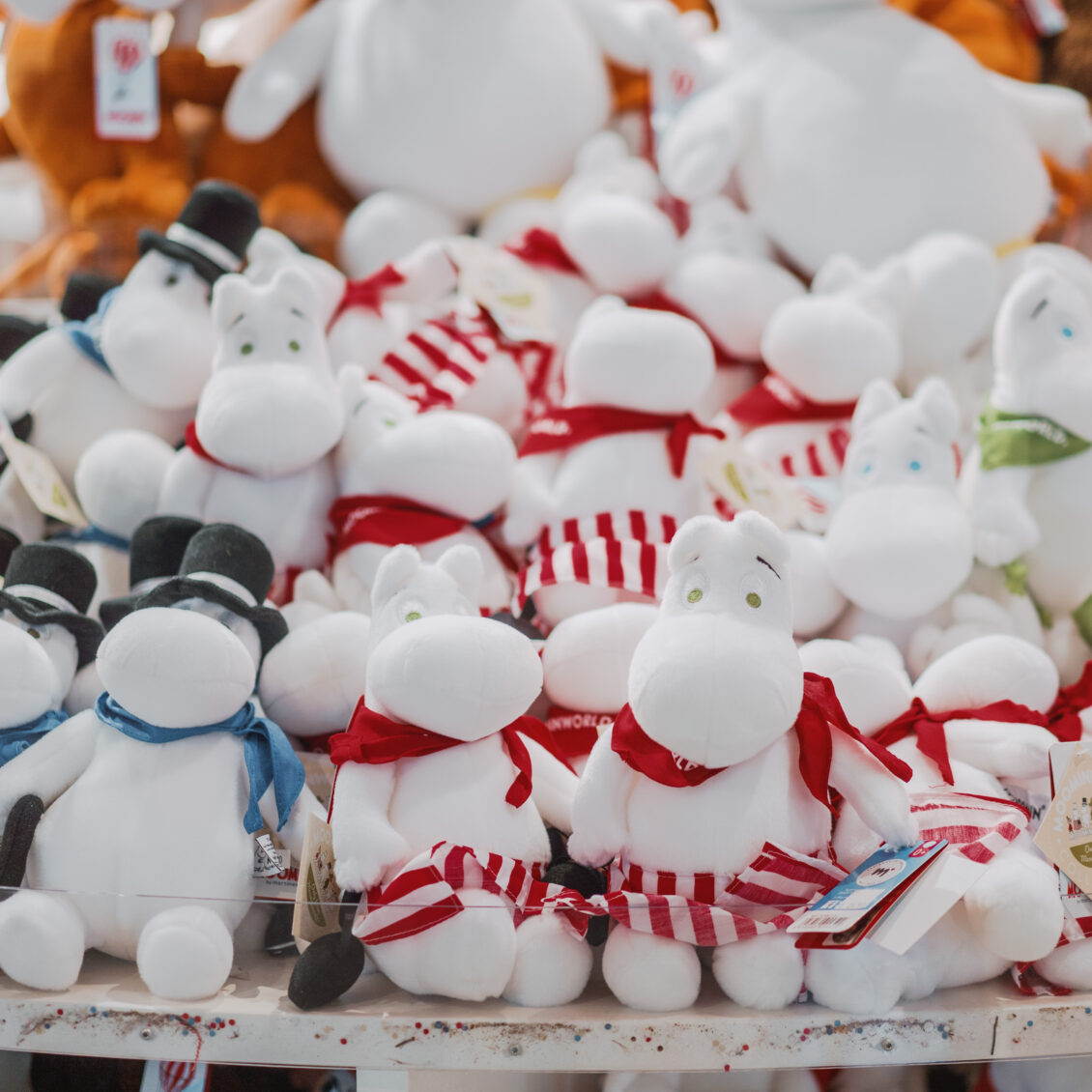 Moomin toys in the Moomin Shop