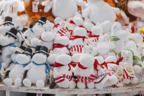 Moomin toys in the Moomin Shop